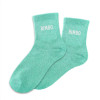 photo-Chaussettes - Femme - Vert avec paillettes - Bimbo - Taille 36/42 - Humour - Cadeau