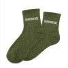photo-Chaussettes - Femme - Vert avec paillettes - Baroudeuse - Taille 36/42 - Humour - Cadeau