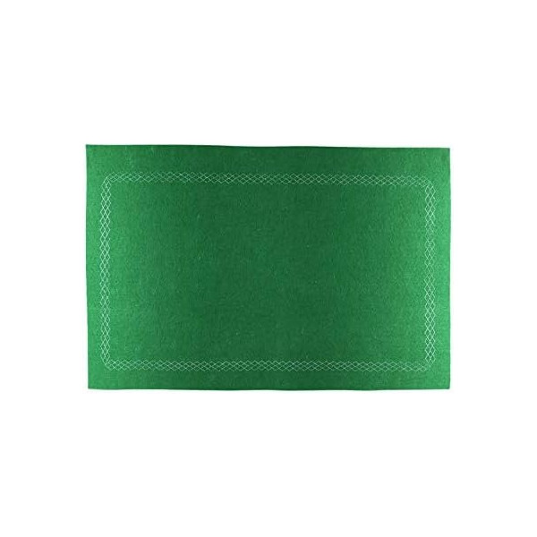 Tapis de jeu - Pour jeux de cartes et dés - Vert - Recto/verso - 60x40cm