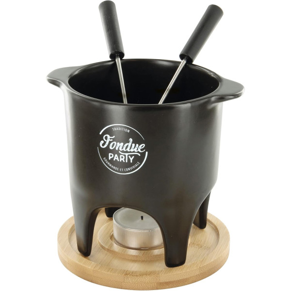 photo-Appareil à fondue - 2 personnes - Fondue au fromage/Chocolat - Chauffe à la bougie