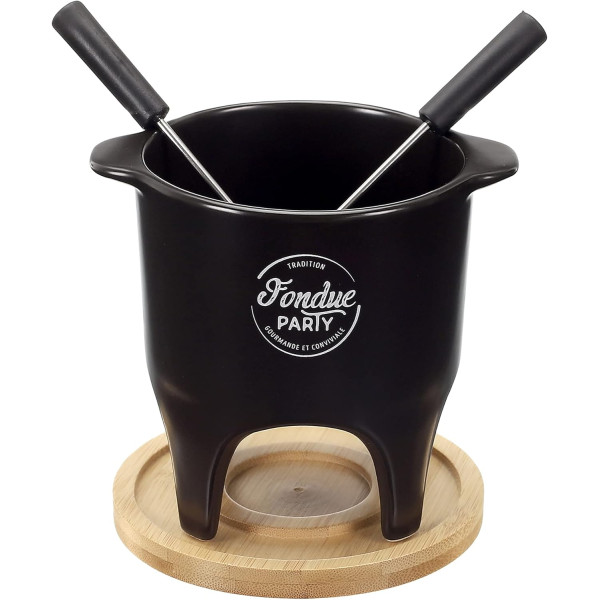 Appareil à fondue - 2 personnes - Fondue au fromage/Chocolat - Chauffe à la bougie