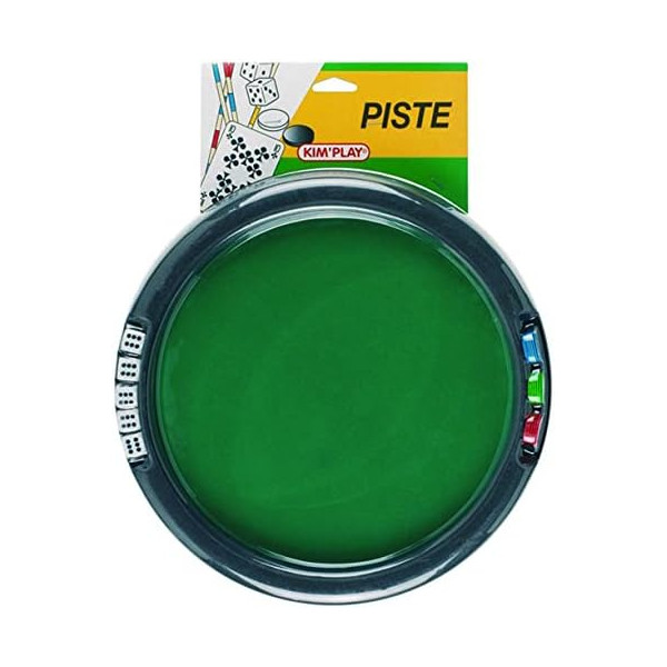 photo-Piste de jeu - Pour jeux de cartes et de dés - 31 cm diamètre - Dés et jetons inclus
