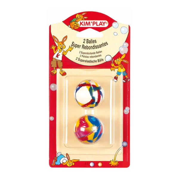 photo-Balles super rebondissantes - Jeu de récréation - 2 modèles - 38mm diamètre - Enfant