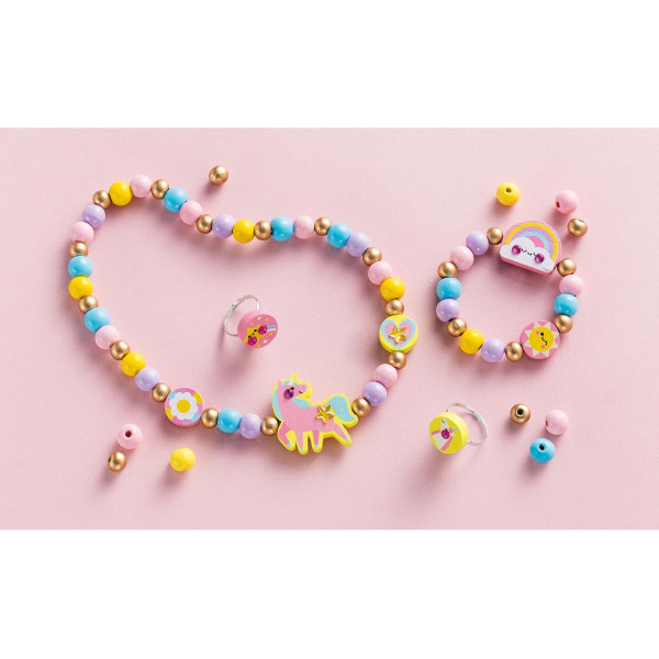 Jeu créatif - Création de bijoux en bois - Collier, bague et bracelet - Dès 4 ans - Janod