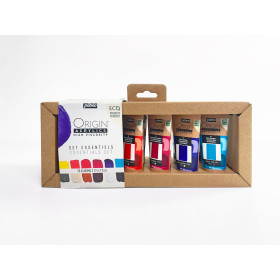 photo-Peinture acrylique - Coffret 12 tubes de 60ml - Haute viscosité - Pébéo Origin