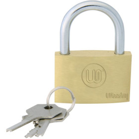 photo-Cadenas avec 3 clés - Laiton - 40mm - Pour bagages, casier - Wonday