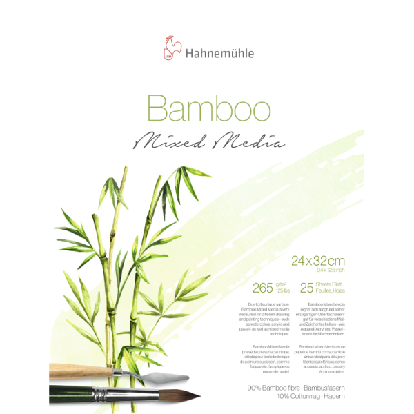 photo-Bloc - Multi techniques - 24x32cm - 25 feuilles - 265g - Fibres bambou - Hahnemühle