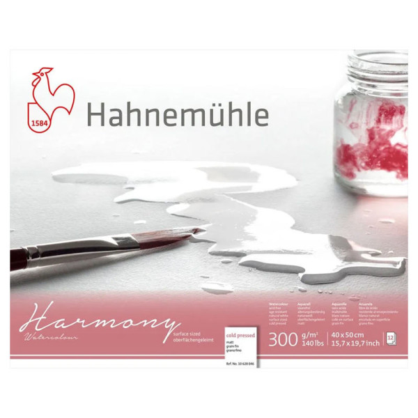 photo-Bloc - Aquarelle - 40x50cm - 300g - 12 feuilles - Grain fin - Hahnemühle - Harmony