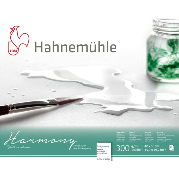 photo-Bloc - Aquarelle - 40x50cm - 300g - 12 feuilles - Grain satiné - Hahnemühle - Harmony