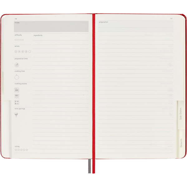 Carnet - Pour recettes de cuisine - 13x21cm - 400 pages - Cahier passion - Moleskine