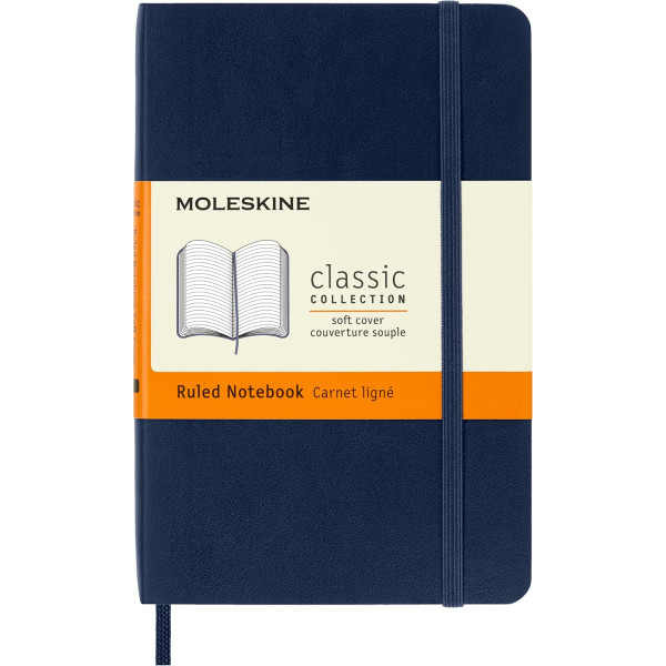 photo-Carnet - 9x14cm - Bleu - 192 pages lignées - Couverture souple - Moleskine