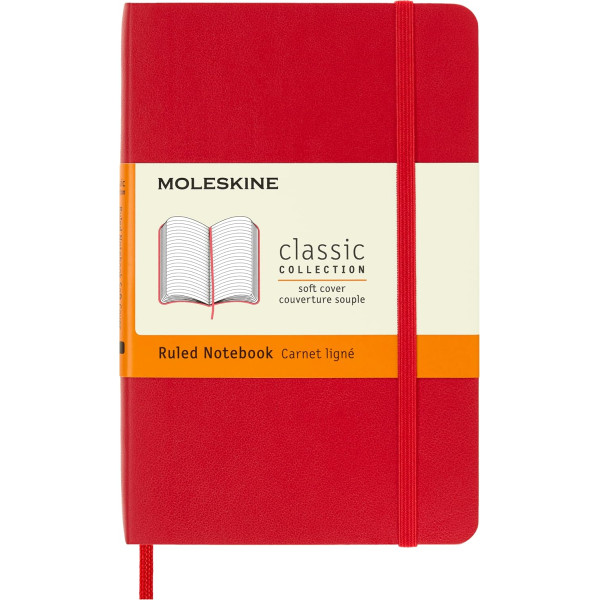 photo-Carnet - 9x14cm - Rouge - 192 pages lignées - Couverture souple - Moleskine