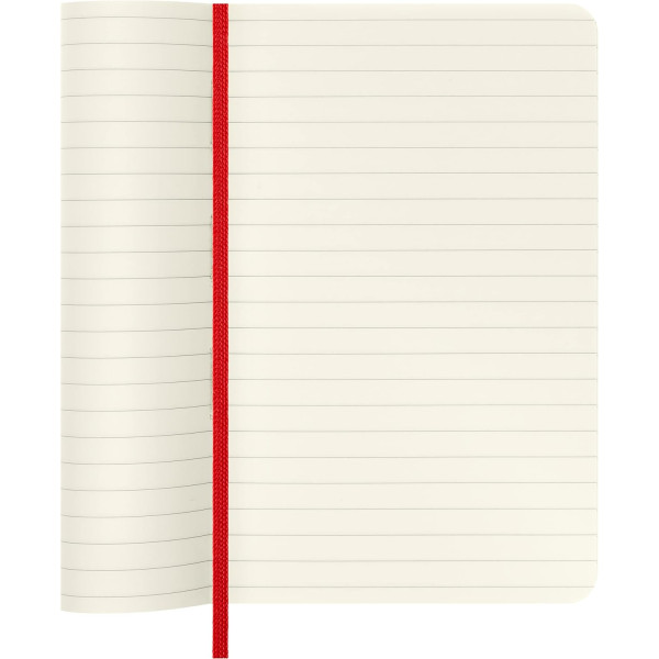 Carnet - 9x14cm - Rouge - 192 pages lignées - Couverture souple - Moleskine