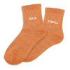 photo-Chaussettes - Femme - Orange avec paillettes - Belle Rebelle - Taille 36/42 - Humour - Cadeau