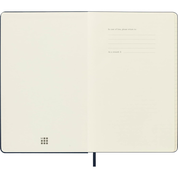 Carnet - 13x21cm - Bleu - 240 pages lignées - Couverture rigide - Moleskine