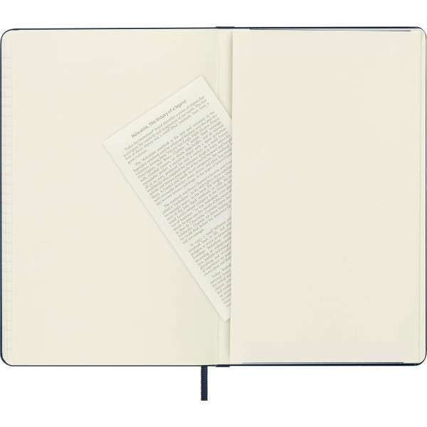 Carnet - 13x21cm - Bleu - 240 pages lignées - Couverture rigide - Moleskine