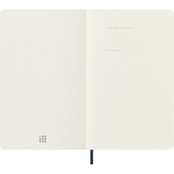Carnet - 13x21cm - Bleu - 192 pages blanches - Couverture souple - Moleskine