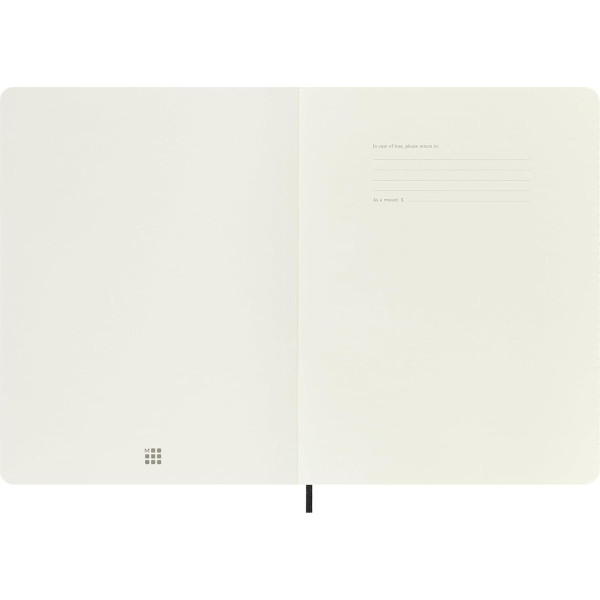 Carnet - 19x25cm - Noir - 192 pages lignées - Couverture souple - Moleskine