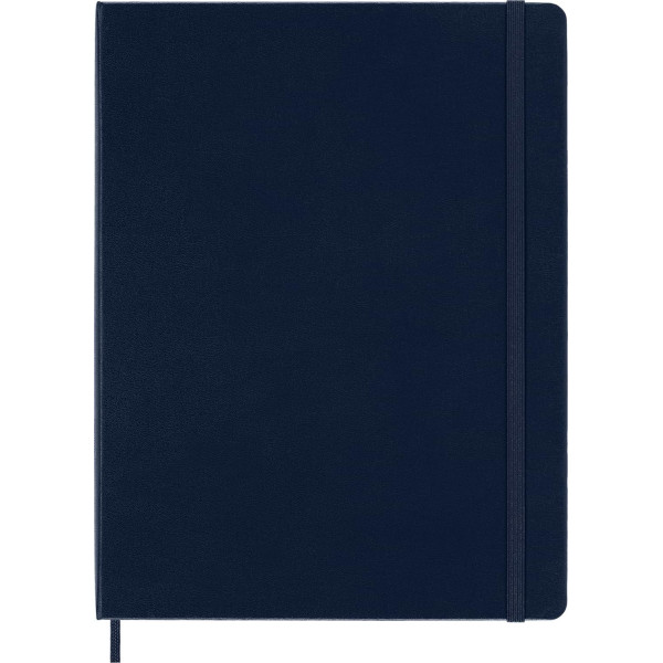 Carnet - 19x25cm - Bleu - 192 pages lignées - Couverture rigide - Moleskine