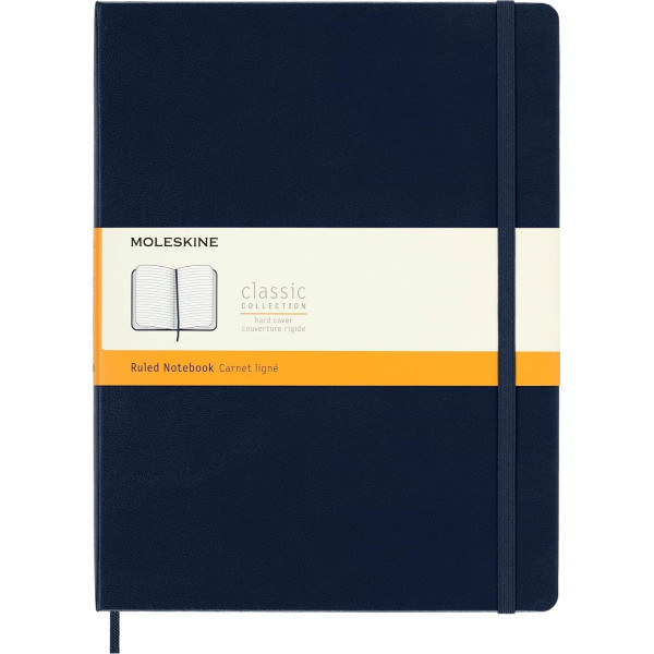 photo-Carnet - 19x25cm - Bleu - 192 pages lignées - Couverture rigide - Moleskine