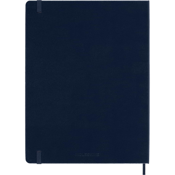 Carnet - 19x25cm - Bleu - 192 pages lignées - Couverture rigide - Moleskine
