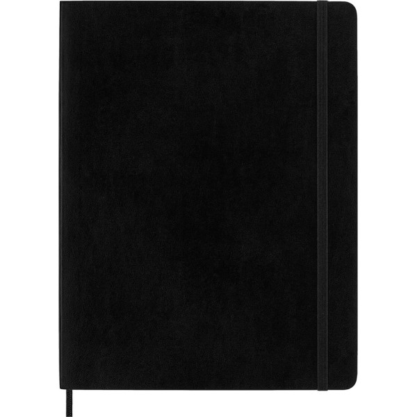 Carnet - 19x25cm - Noir - 192 pages blanches - Couverture souple - Moleskine