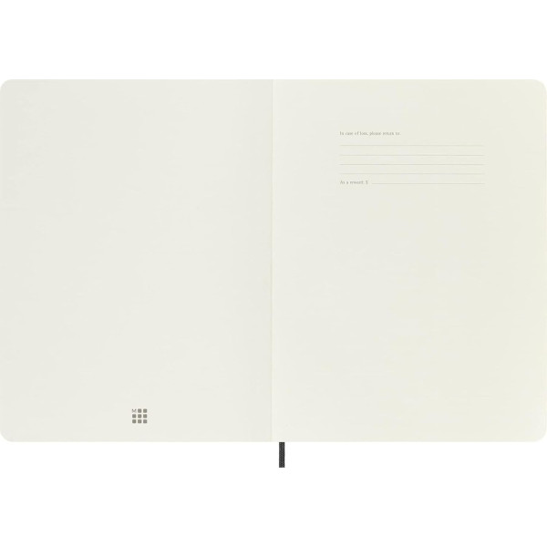 Carnet - 19x25cm - Noir - 192 pages blanches - Couverture souple - Moleskine