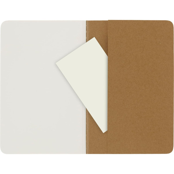 3 carnets - 9x14cm - Kraft - 80 pages blanches - Couverture souple - Moleskine