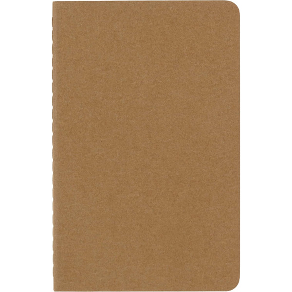 3 carnets - 9x14cm - Kraft - 80 pages lignées - Couverture souple - Moleskine