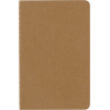 3 carnets - 9x14cm - Kraft - 80 pages lignées - Couverture souple - Moleskine