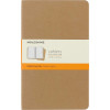 photo-3 carnets - 13x21cm - Kraft - 80 pages lignées - Couverture souple - Moleskine