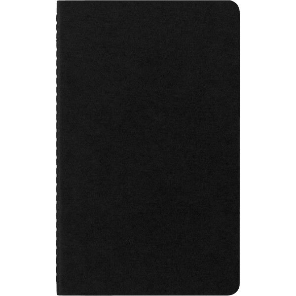 3 carnets - 13x21cm - Noir - 80 pages blanches - Couverture souple - Moleskine