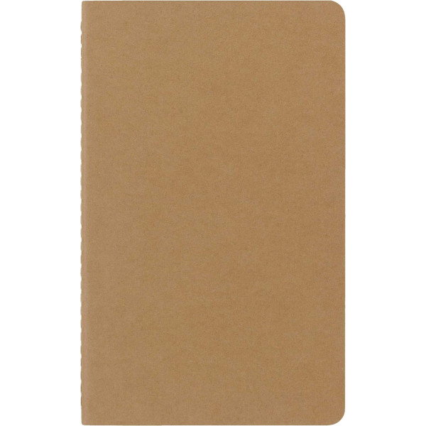3 carnets - 13x21cm - Kraft - 80 pages blanches - Couverture souple - Moleskine