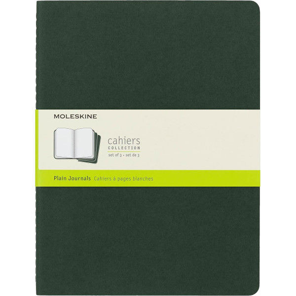 photo-3 carnets - 19x25cm - Vert - 120 pages blanches - Couverture souple - Moleskine