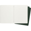 3 carnets - 19x25cm - Vert - 120 pages blanches - Couverture souple - Moleskine