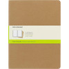 photo-3 carnets - 19x25cm - Kraft - 120 pages blanches - Couverture souple - Moleskine