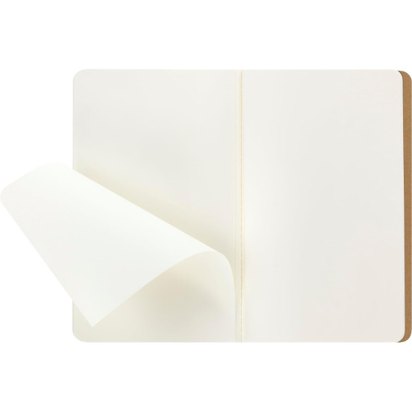 3 carnets - 19x25cm - Kraft - 120 pages blanches - Couverture souple - Moleskine