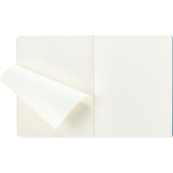3 carnets - 19x25cm - Turquoise - 120 pages blanches - Couverture souple - Moleskine