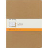 photo-3 carnets - 19x25cm - Kraft - 120 pages lignées - Couverture souple - Moleskine