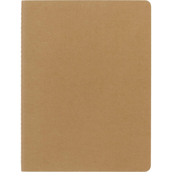 3 carnets - 19x25cm - Kraft - 120 pages lignées - Couverture souple - Moleskine