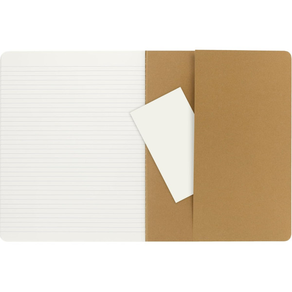 3 carnets - 19x25cm - Kraft - 120 pages lignées - Couverture souple - Moleskine