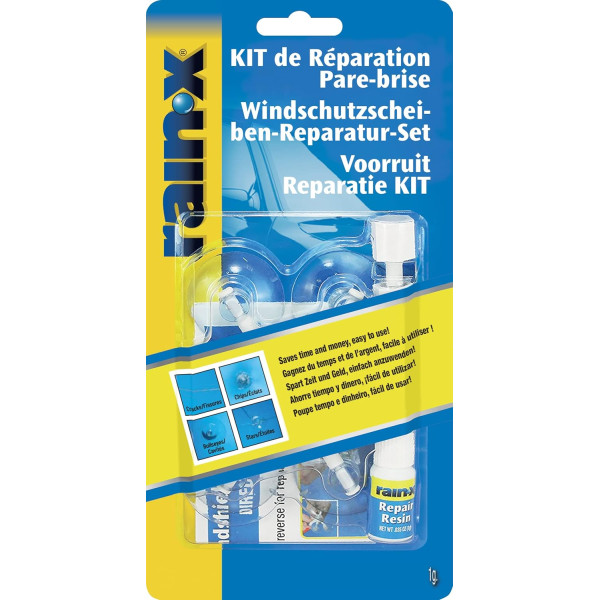 photo-Kit de réparation pour pare-brise - Répare fissures et impacts - Action rapide - Rain-X