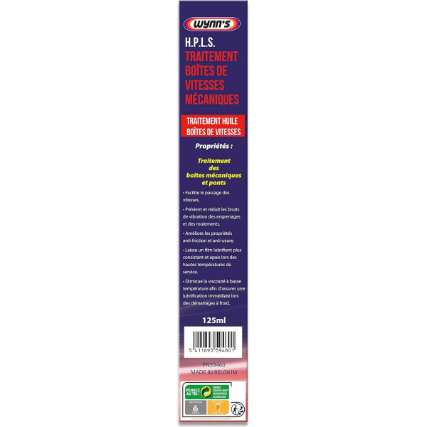 Additif - Boîte de vitesse manuelle et ponts - Réduit bruit - Stop fuite d'huile - Wynn's