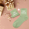 Chaussettes - Femme - Vert avec paillettes - Sœur complice - Taille 36/42 - Humour - Cadeau