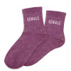photo-Chaussettes - Femme - Violet avec paillettes - Géniale - Taille 36/42 - Humour - Cadeau