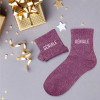 Chaussettes - Femme - Violet avec paillettes - Géniale - Taille 36/42 - Humour - Cadeau