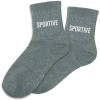 photo-Chaussettes - Femme - Gris avec paillettes - Sportive - Taille 36/42 - Humour - Cadeau