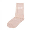 photo-Chaussettes - Femme - Rose avec paillettes - Bichette - Taille 36/42 - Humour - Cadeau