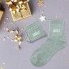 Chaussettes - Femme - Vert avec paillettes - Drôle - Taille 36/42 - Humour - Cadeau