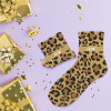 Chaussettes - Femme - Léopard avec paillettes - Féline - Taille 36/42 - Humour - Cadeau